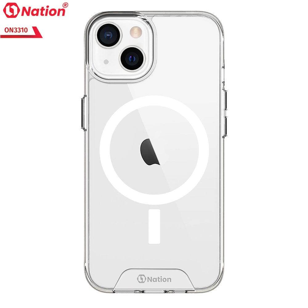iPhone 13 Cover - ONation MagSafe Series - Premium Quality No Yellowing Drop Tested Tpu+Pc Clear Soft Edges