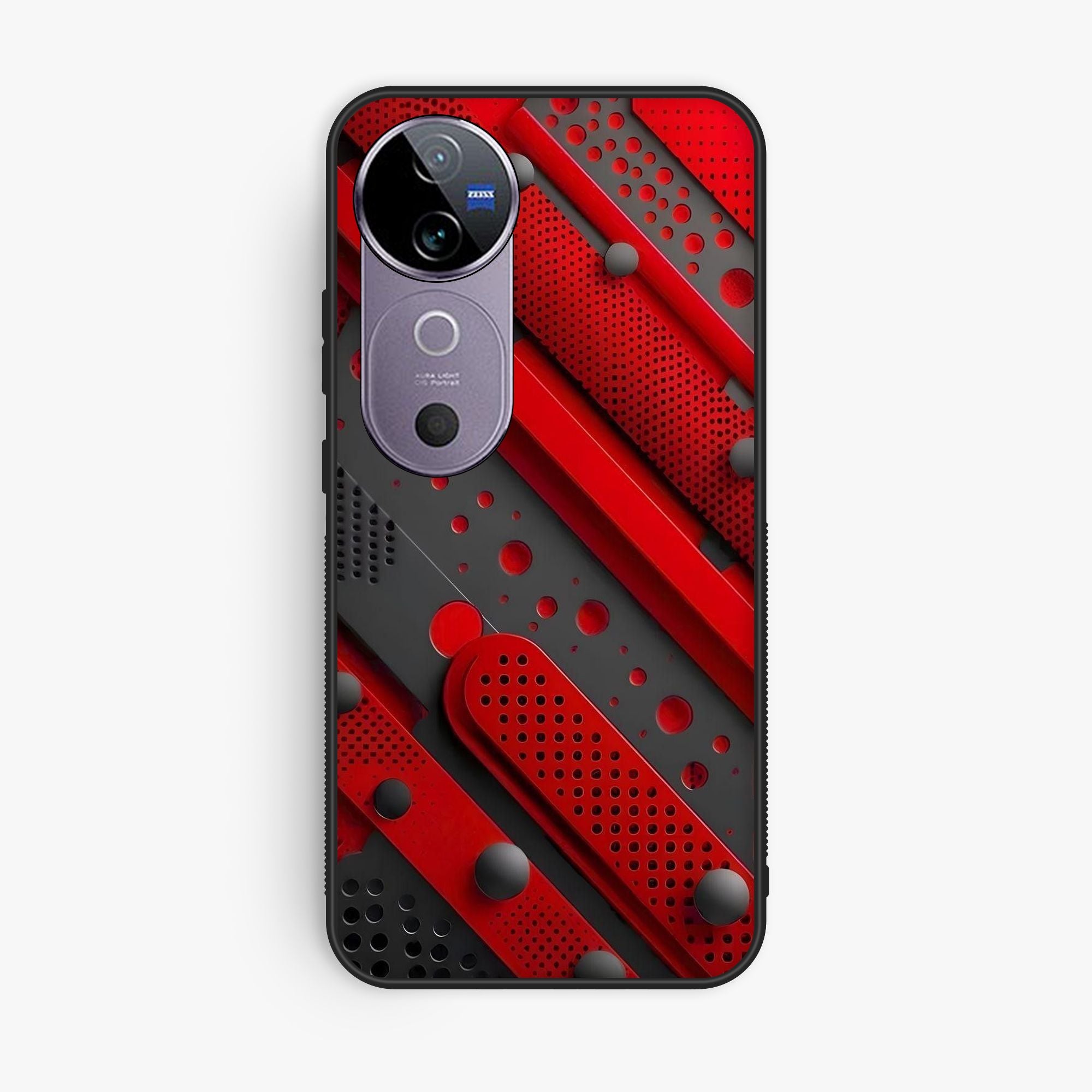 Vivo V40e Red Tech - Premium Glossy Phone Case