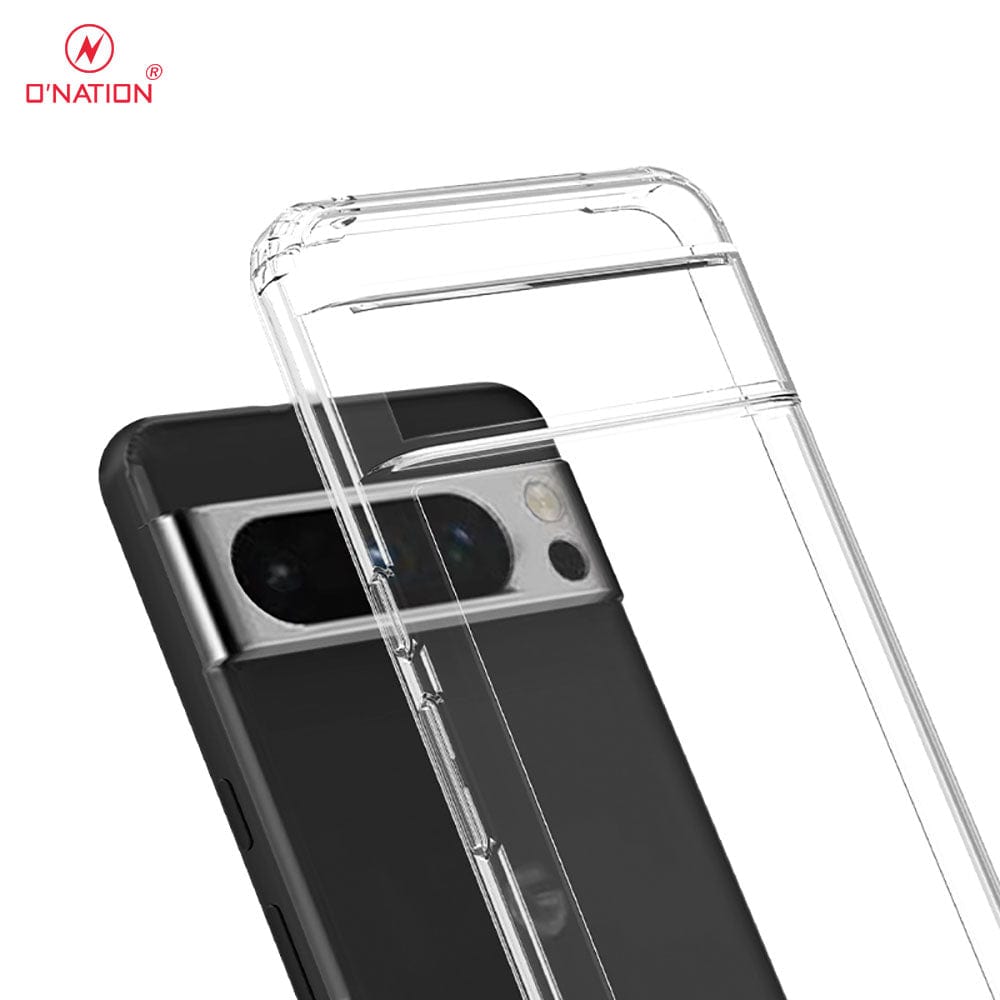 Google Pixel 8 Pro Cover - ONation Crystal Series - Premium Quality Clear Case No Yellowing Back With Smart Shockproof Cushions