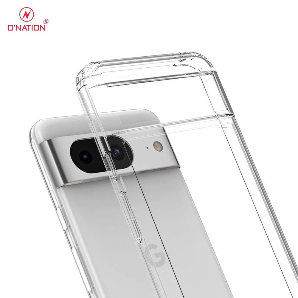 Google Pixel 8 Cover - ONation Crystal Series - Premium Quality Clear Case No Yellowing Back With Smart Shockproof Cushions