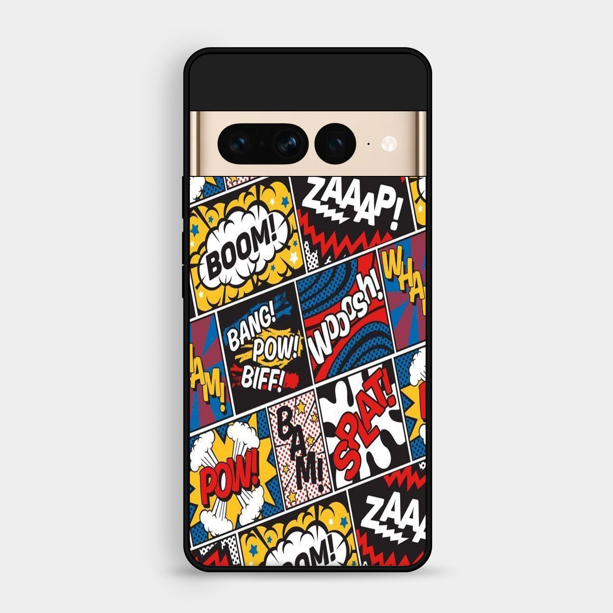 Google Pixel 7 Pro Comic Book Cover Pattern - Premium Metal Printed Soft Bumper Shock Proof Case