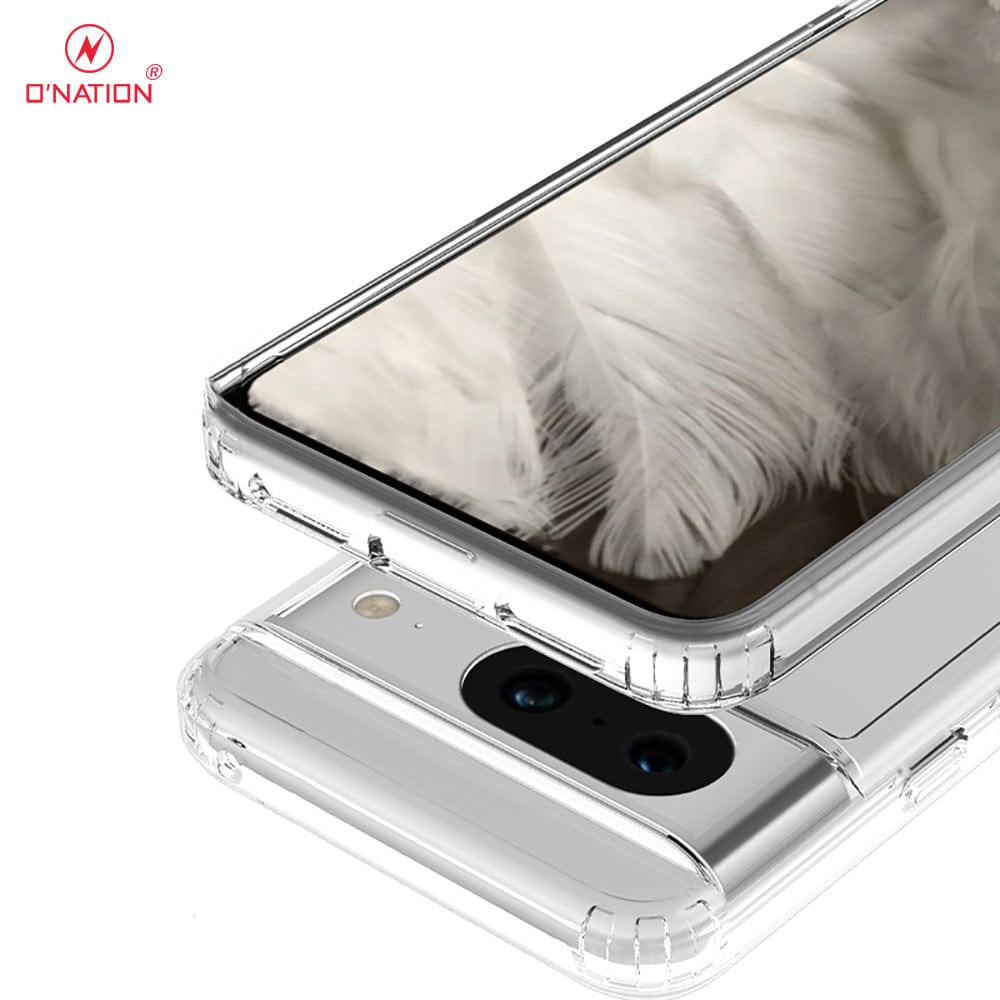 Google Pixel 8 Cover - ONation Crystal Series - Premium Quality Clear Case No Yellowing Back With Smart Shockproof Cushions