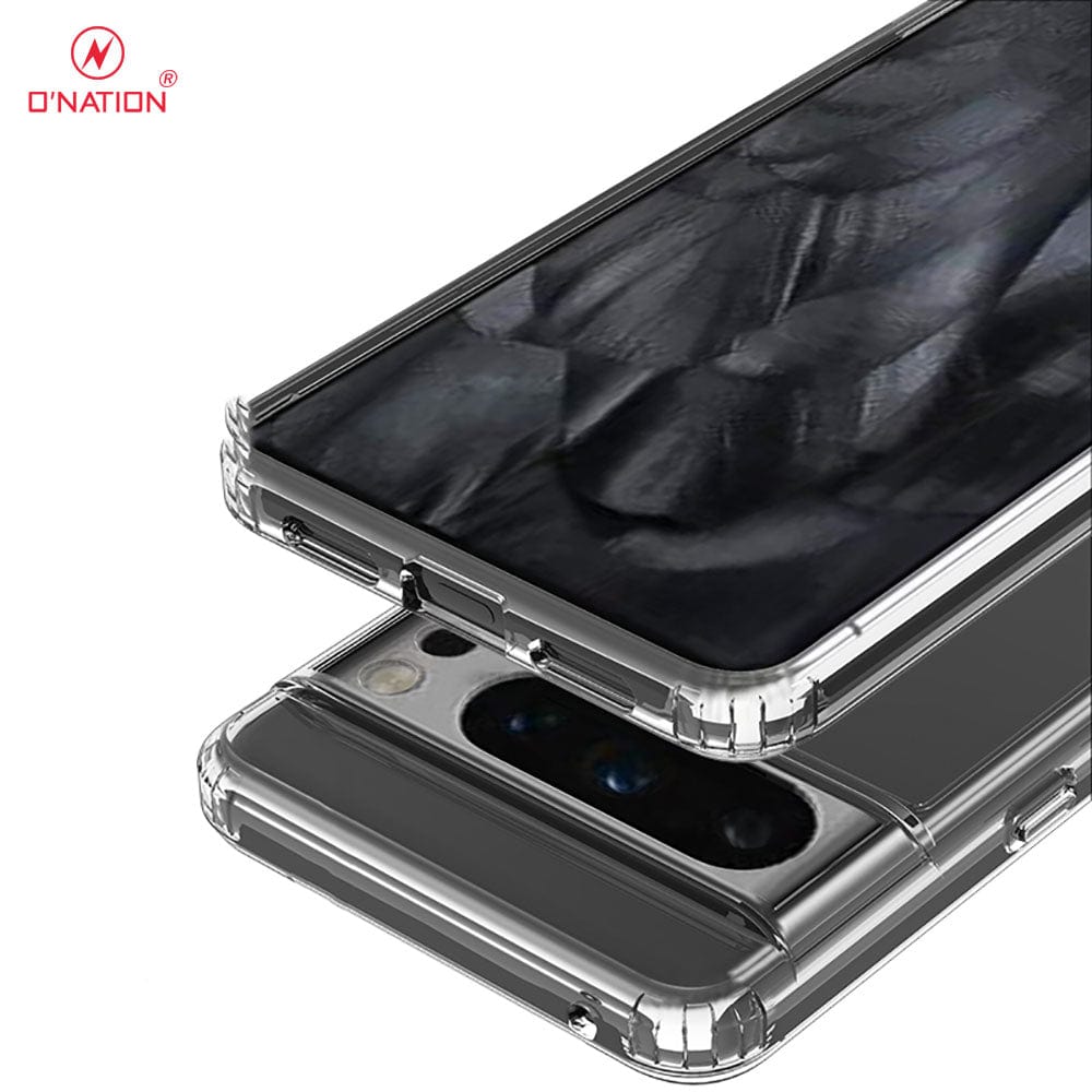 Google Pixel 8 Pro Cover - ONation Crystal Series - Premium Quality Clear Case No Yellowing Back With Smart Shockproof Cushions