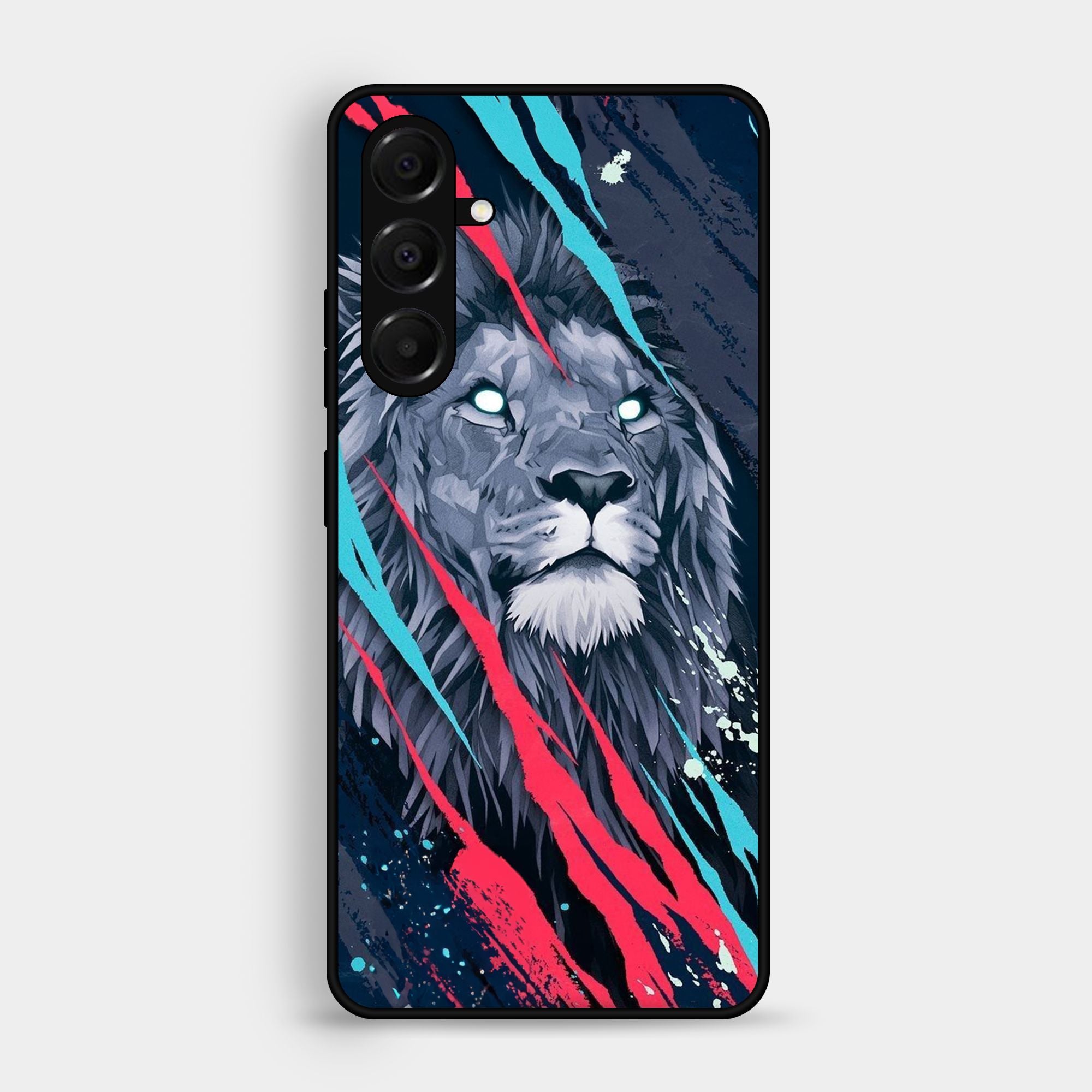 Samsung Samsung Galaxy A05s Abstract Animated Lion Premium Metal Printed soft Bumper shock Proof Case