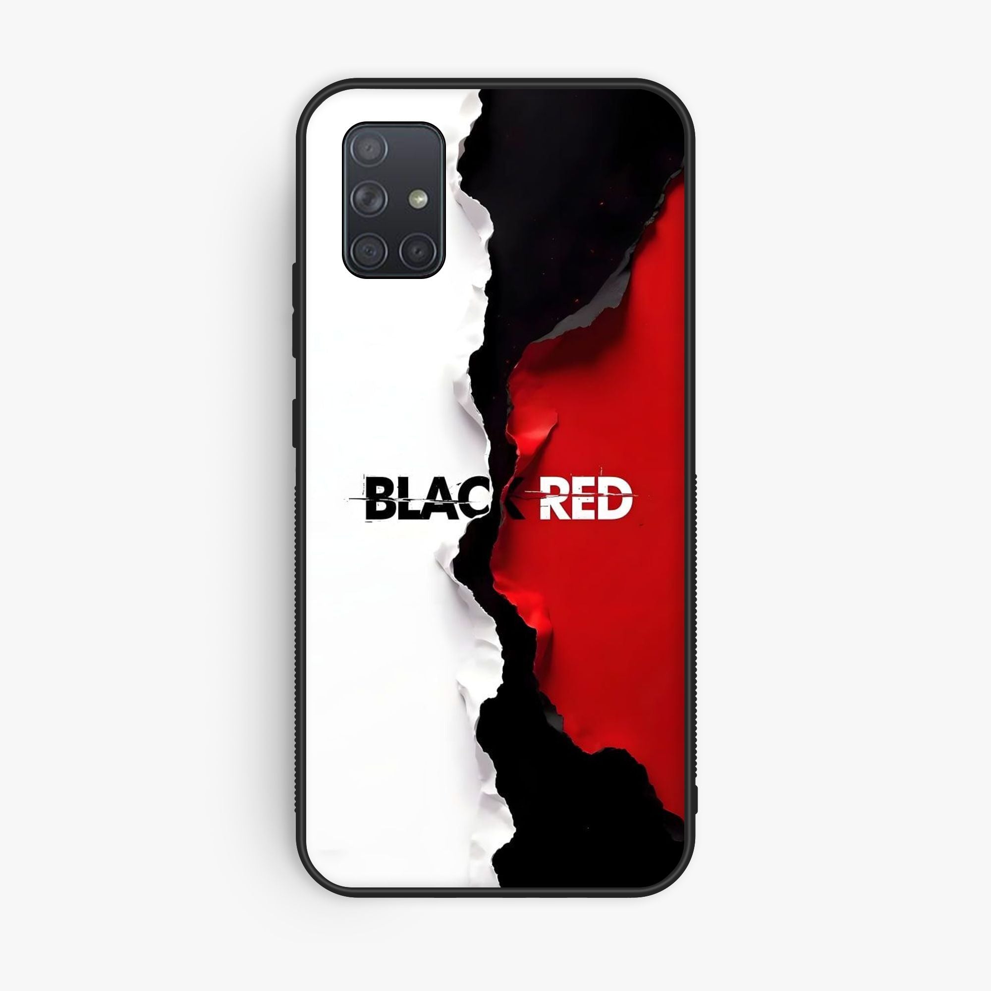 Samsung Samsung Galaxy A51 Red Black Premium Glossy Phone Case
