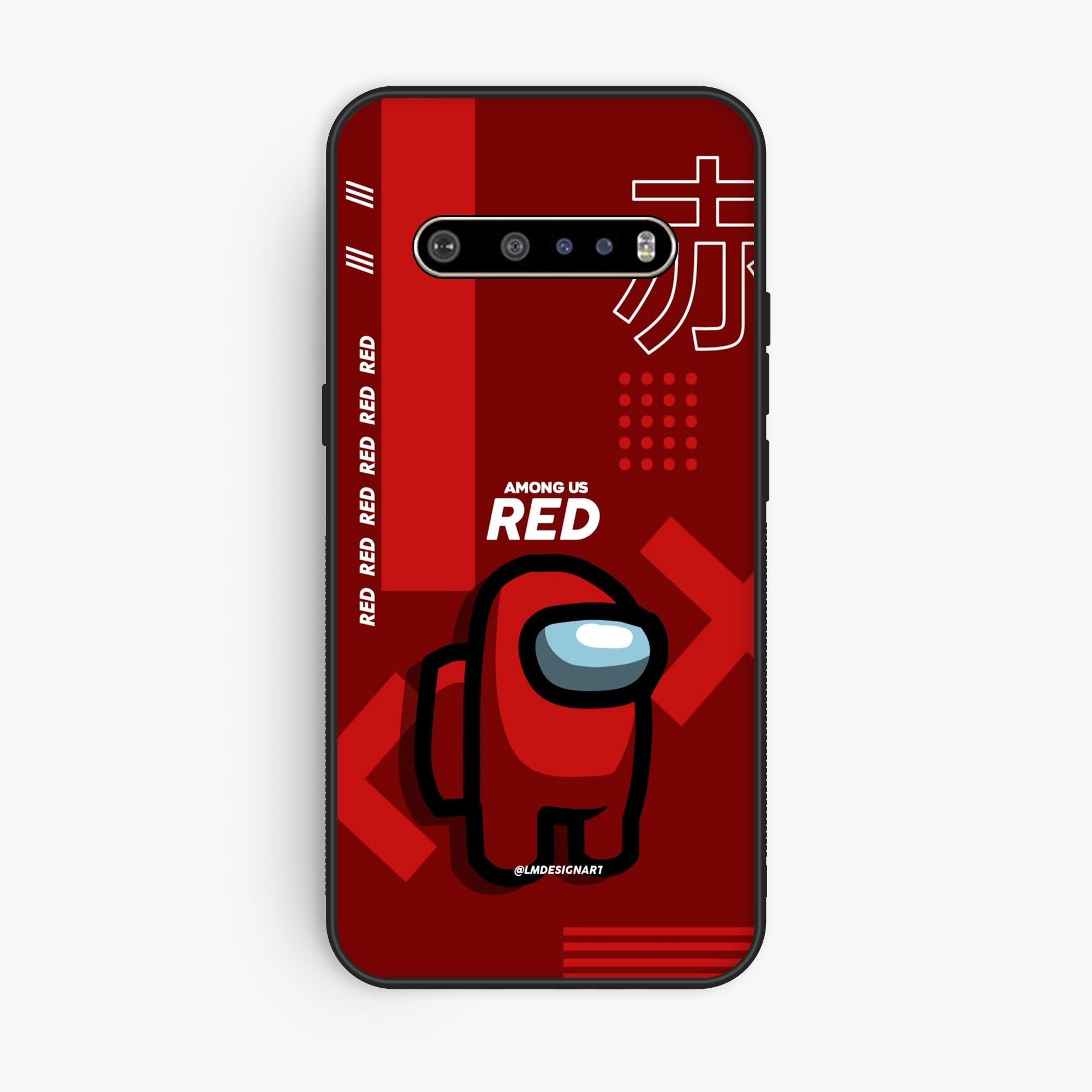 Lg V60 - A Red Robot With Background - Premium Glossy Phone Case