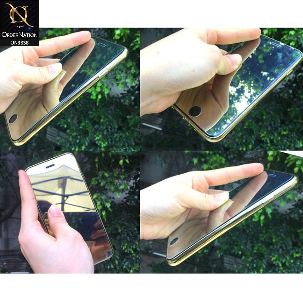 iPhone 13 Screen Protector - Silver - New Trendy Color Glass Tempered Screen Protector For iPhone - Futurestore.pk