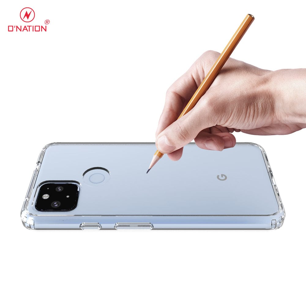 Google Pixel 4a 5G Cover - ONation Crystal Series - Premium Quality Clear Case No Yellowing Back With Smart Shockproof Cushions 10_443980f4-c8c9-4bd4-9aff-2fd677fcbee6 Google Pixel 4a 5G