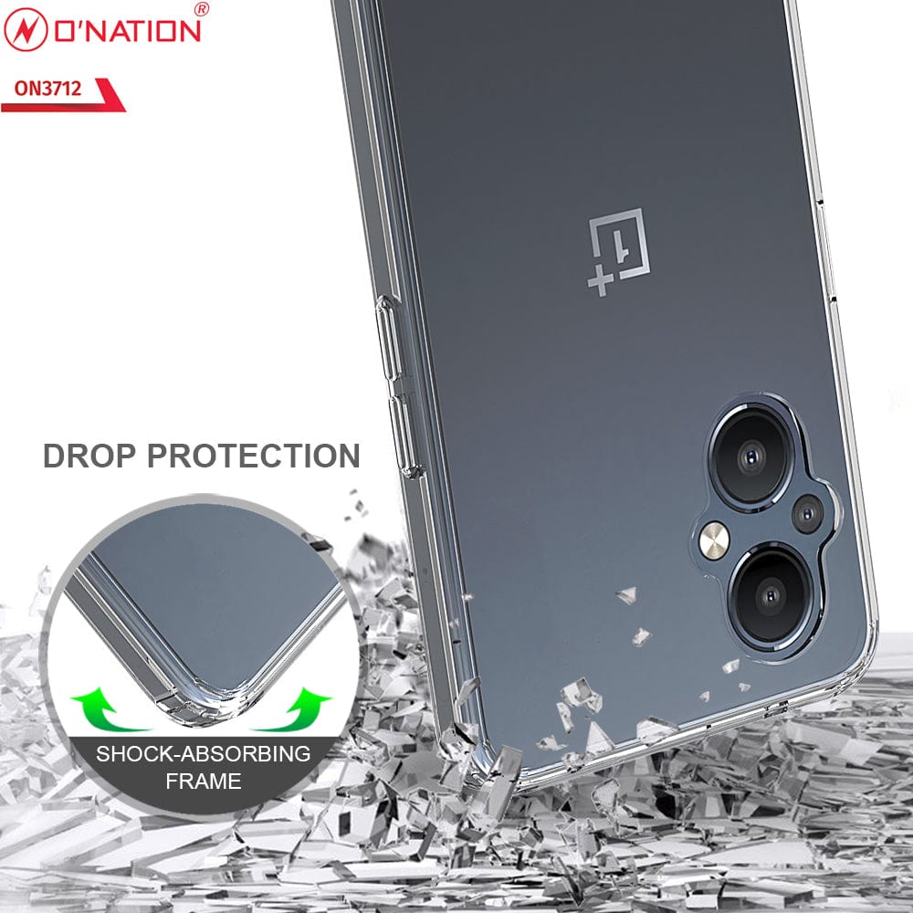Oppo F21 Pro 5G Cover - ONation Crystal Series - Premium Quality Clear Case No Yellowing Back With Smart Shockproof Cushions