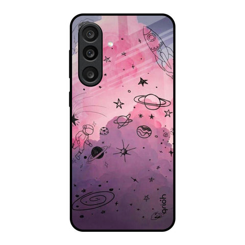 Space Doodles Glass Case for Samsung Galaxy M56 5G