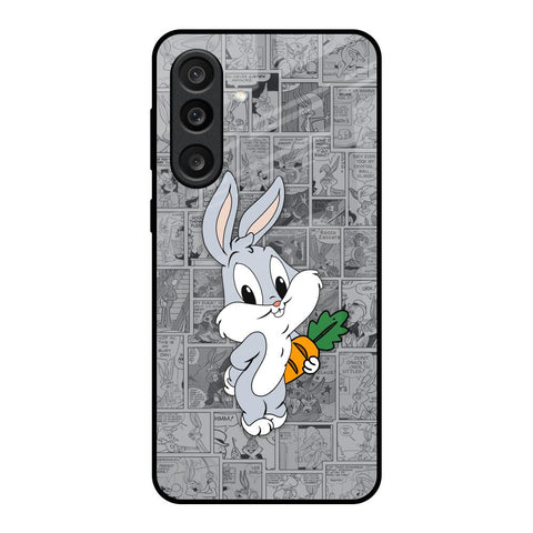 Cute Baby Bunny Glass Case for Samsung Galaxy M56 5G