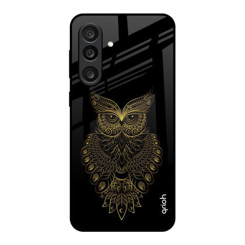 Golden Owl Glass Case for Samsung Galaxy M56 5G