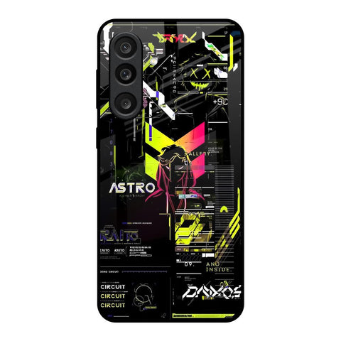 Astro Glitch Glass Case for Samsung Galaxy M56 5G