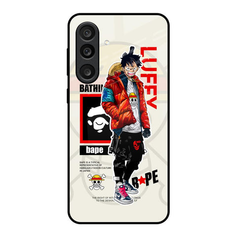 Bape Luffy Glass Case for Samsung Galaxy M56 5G