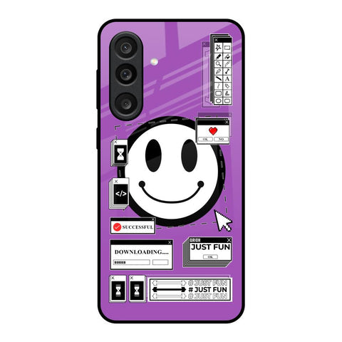 Code with Smile Glass Case for Samsung Galaxy M56 5G