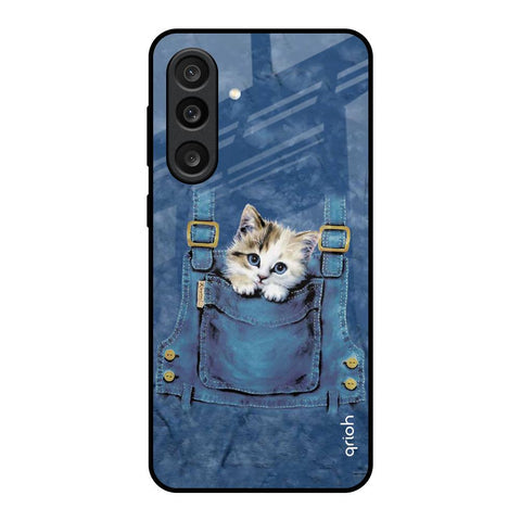 Kitty In Pocket Glass Case For Samsung Galaxy M56 5G