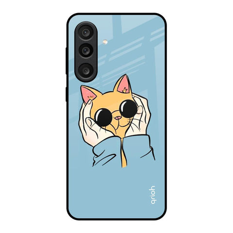 Adorable Cute Kitty Glass Case For Samsung Galaxy M56 5G