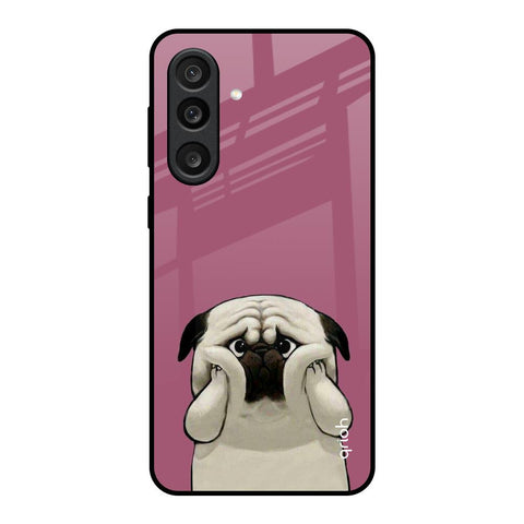 Funny Pug Face Glass Case For Samsung Galaxy M56 5G