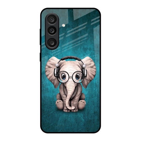 Adorable Baby Elephant Glass Case For Samsung Galaxy M56 5G