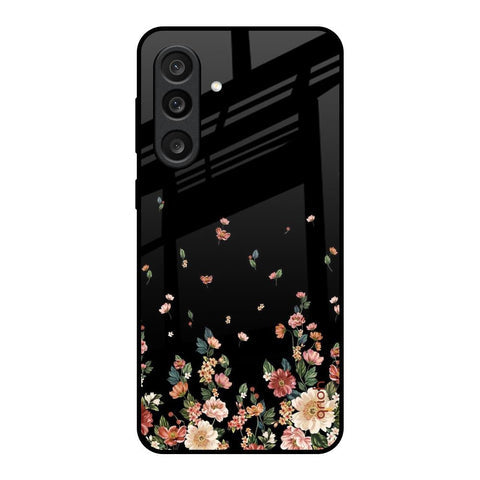 Floating Floral Print Glass Case for Samsung Galaxy M56 5G