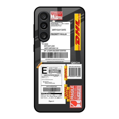 Cool Barcode Label Glass Case For Samsung Galaxy M56 5G