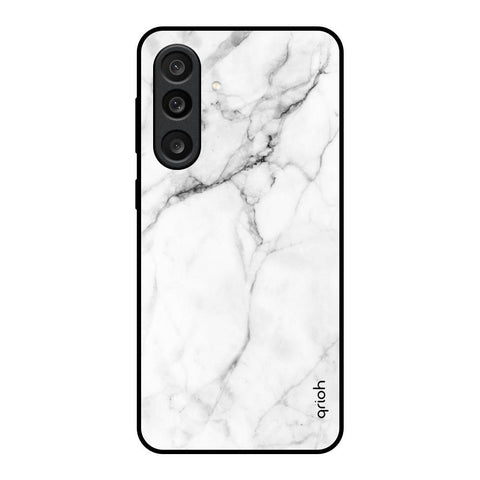 Modern White Marble Glass Case for Samsung Galaxy M56 5G