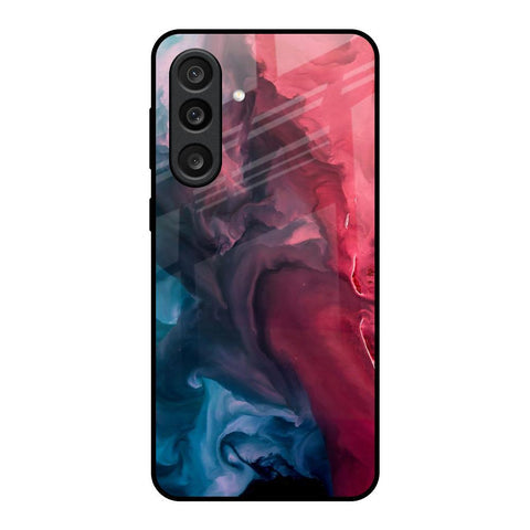 Blue & Red Smoke Glass Case for Samsung Galaxy M56 5G