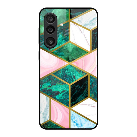 Seamless Green Marble Glass Case for Samsung Galaxy M56 5G