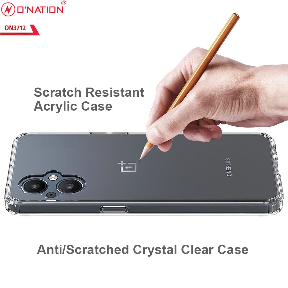 Oppo F21 Pro 5G Cover - ONation Crystal Series - Premium Quality Clear Case No Yellowing Back With Smart Shockproof Cushions
