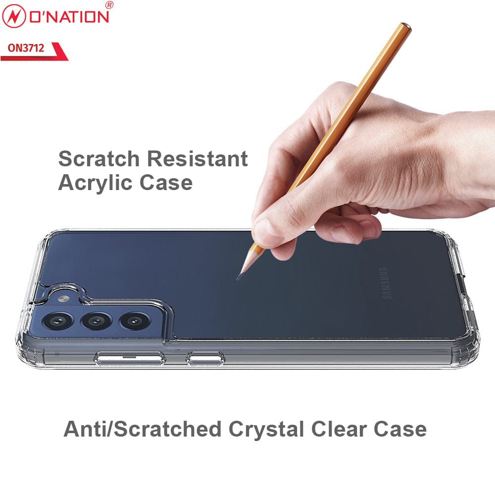 Samsung Galaxy S21 FE 5G Cover - ONation Crystal Series - Premium Quality Clear Case No Yellowing Back With Smart Shockproof Cushions