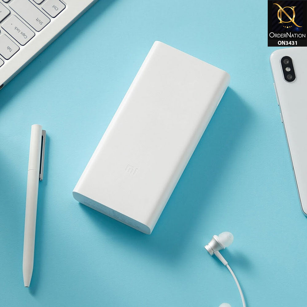 Xiaomi Power Bank 3 PLM18ZM 20000mAh 18W Two-way Quick Charge Type-C Micro Input Power Bank - White