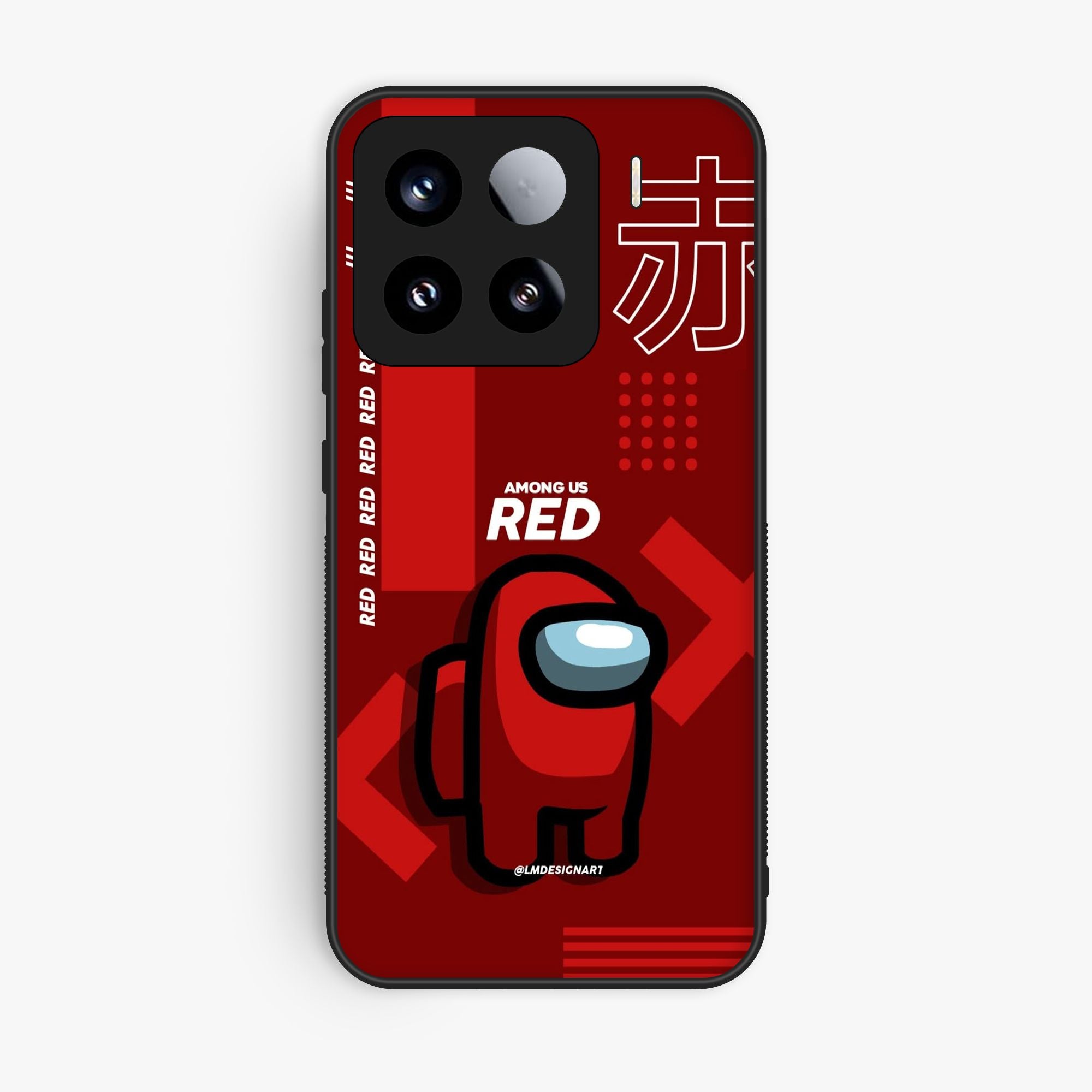 Xiaomi 15 - A Red Robot With Background - Premium Glossy Phone Case