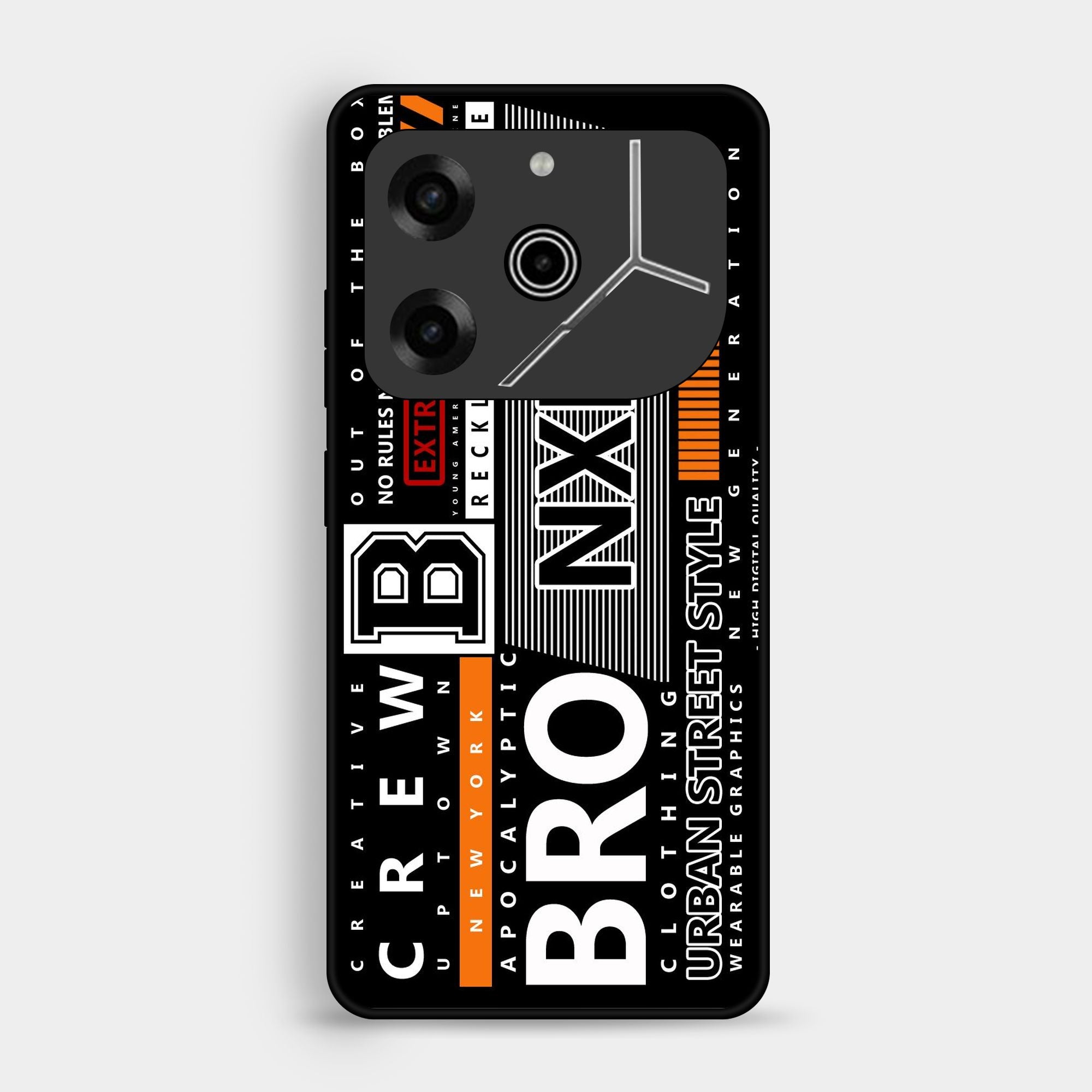 Tecno Pova 6 Neo - A Black And White Logo - Premium Glossy Phone Case