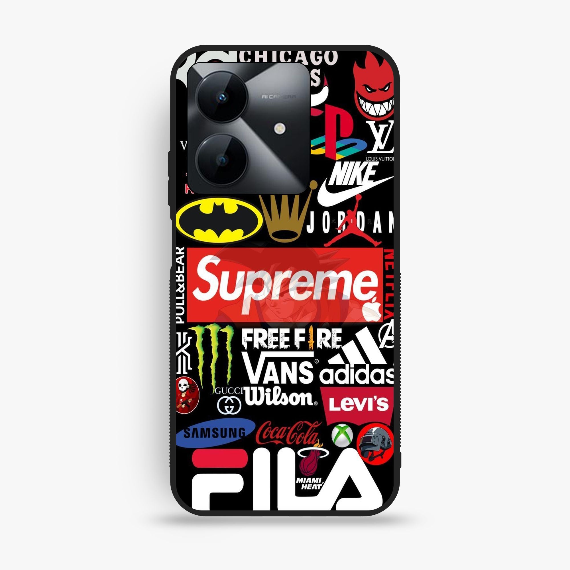 Realme Note 60x - A Poster With The Logos - Premium Glossy Phone Case