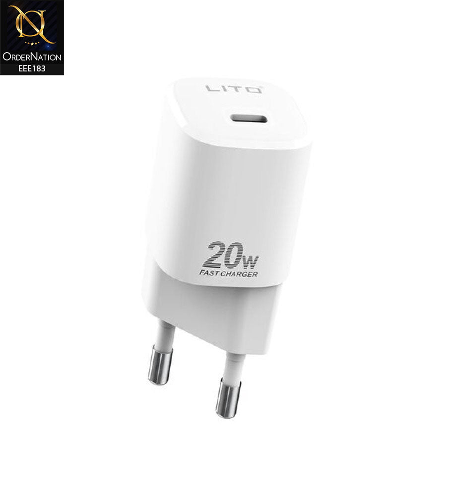 Lito LC01 20W Type-C PD Fast Charger - White