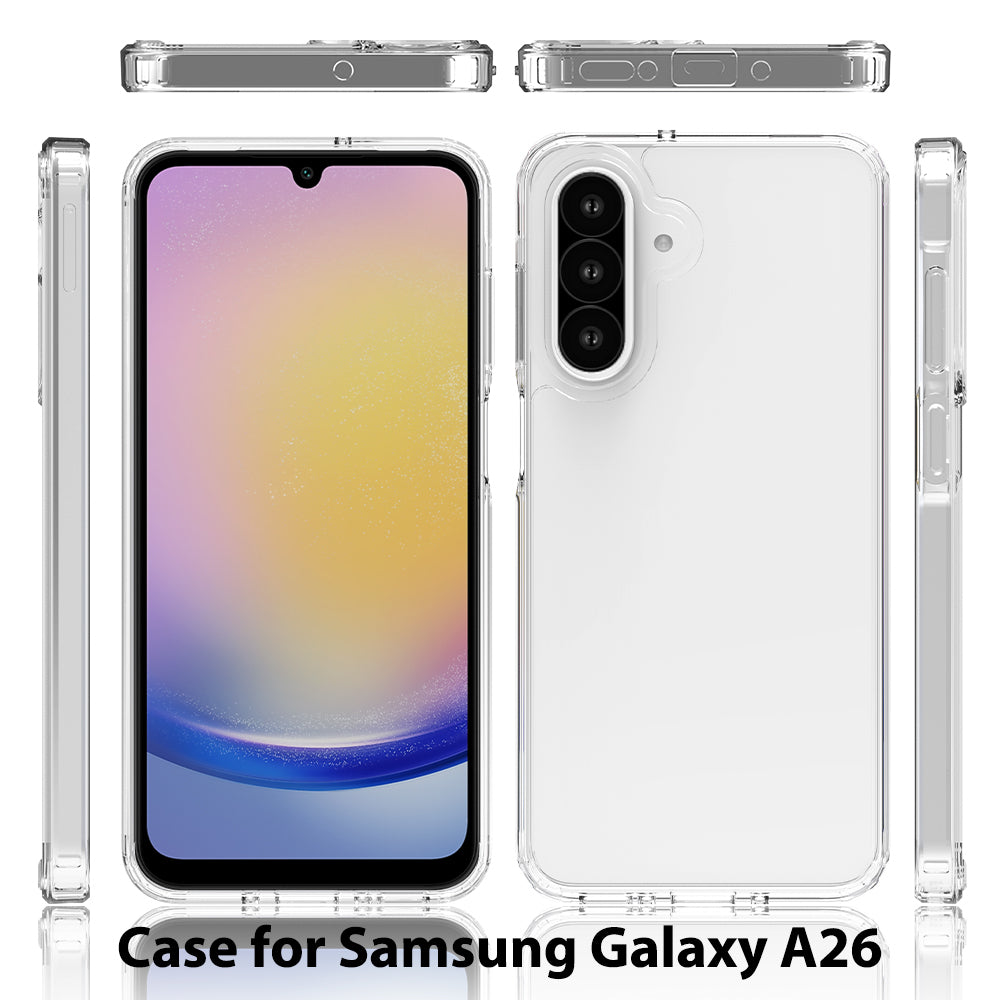 Samsung Galaxy A17 Cover - Transparent - ONation Crystal Series - Premium Quality Clear Case No Yellowing Back With Smart Shockproof Cushions 1_2c442edb-13da-4d9c-ab40-b4223f24da4f Samsung Galaxy A17
