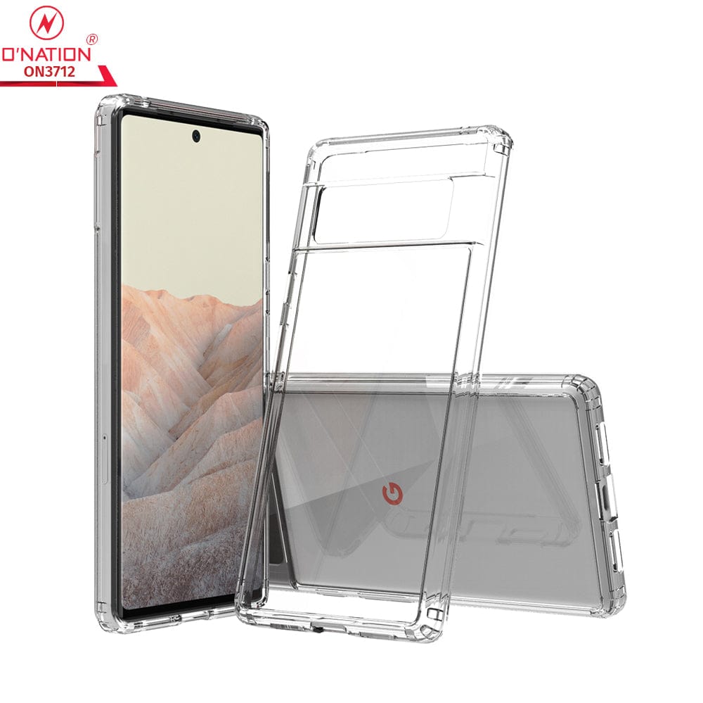 Google Pixel 6 Pro Cover - ONation Crystal Series - Premium Quality Clear Case No Yellowing Back With Smart Shockproof Cushions
