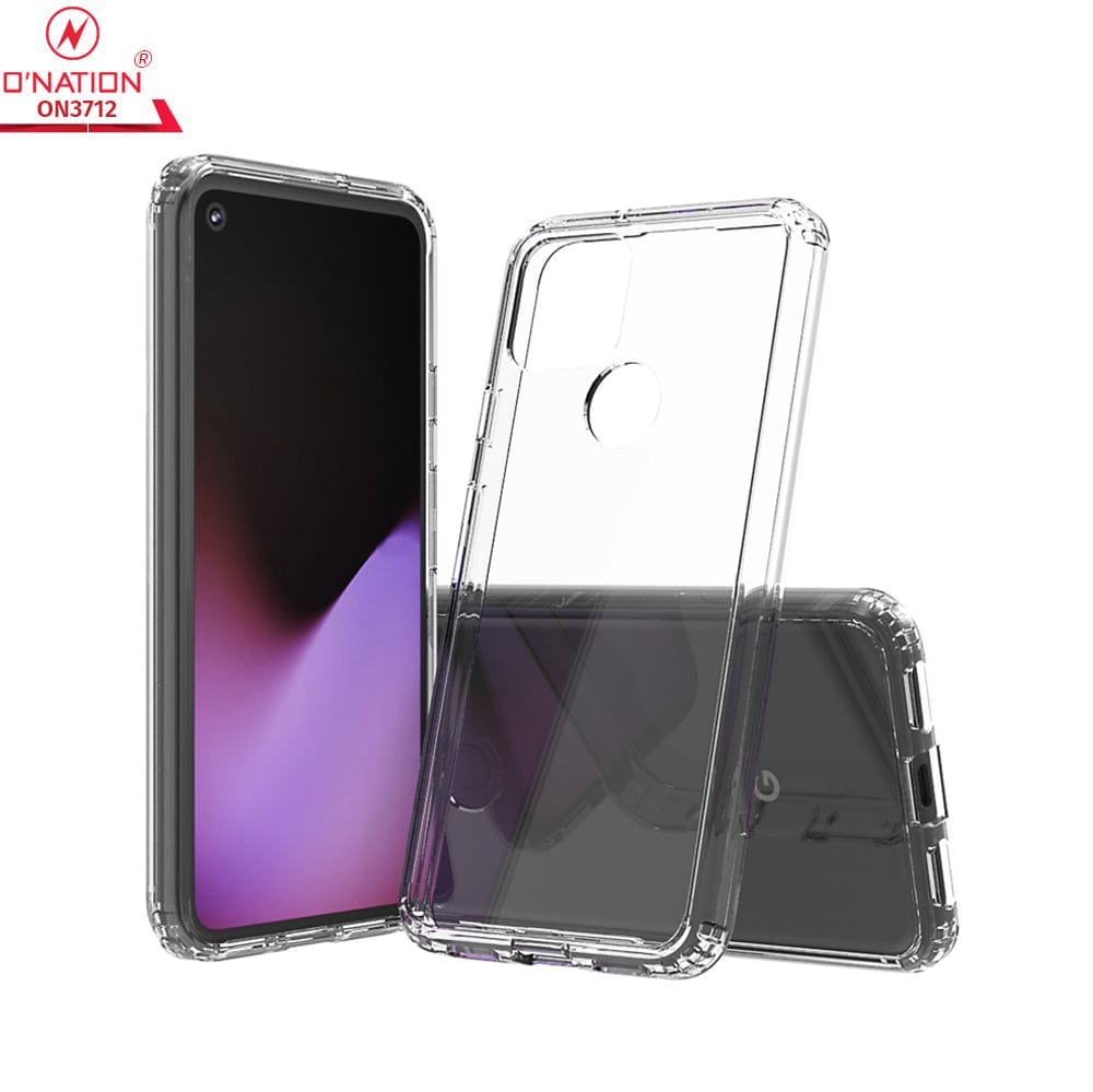 Google Pixel 5 Cover - ONation Crystal Series - Premium Quality Clear Case No Yellowing Back With Smart Shockproof Cushions 1a_d049dbd5-986c-47b8-abfc-770464232b3a Google Pixel 5