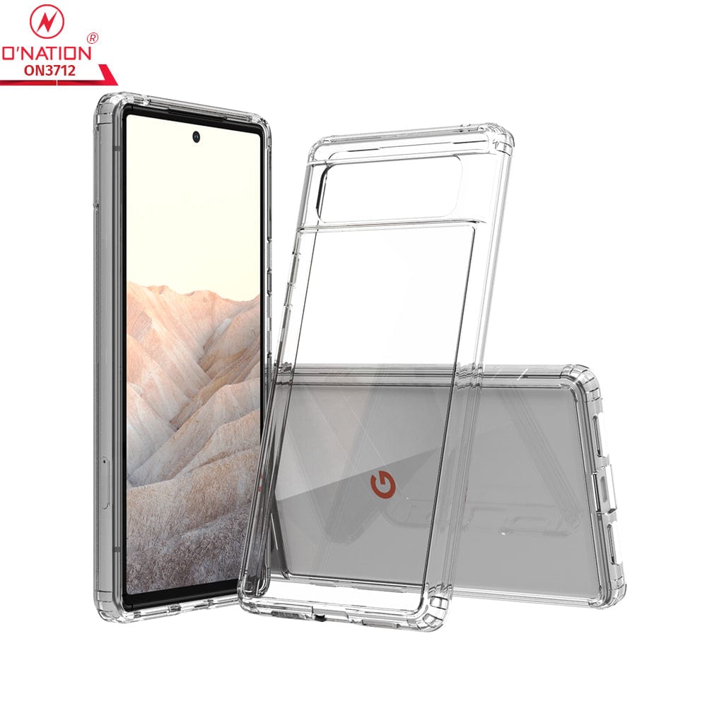 Google Pixel 6 Cover - ONation Crystal Series - Premium Quality Clear Case No Yellowing Back With Smart Shockproof Cushions 1a_e0e14972-8d79-44da-9434-7f565247a4ab Google Pixel 6