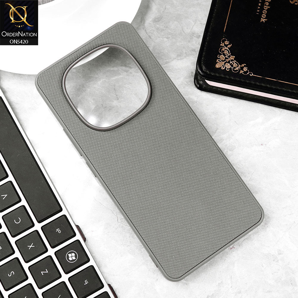 Xiaomi Redmi Note 14 Pro 4G Cover - Gray - New Dotted Leather Texture Soft Borders Case