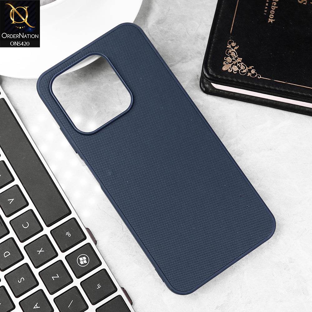 Infinix Smart 9 HD Cover - Blue - New Dotted Leather Texture Soft Borders Case - Futurestore.pk