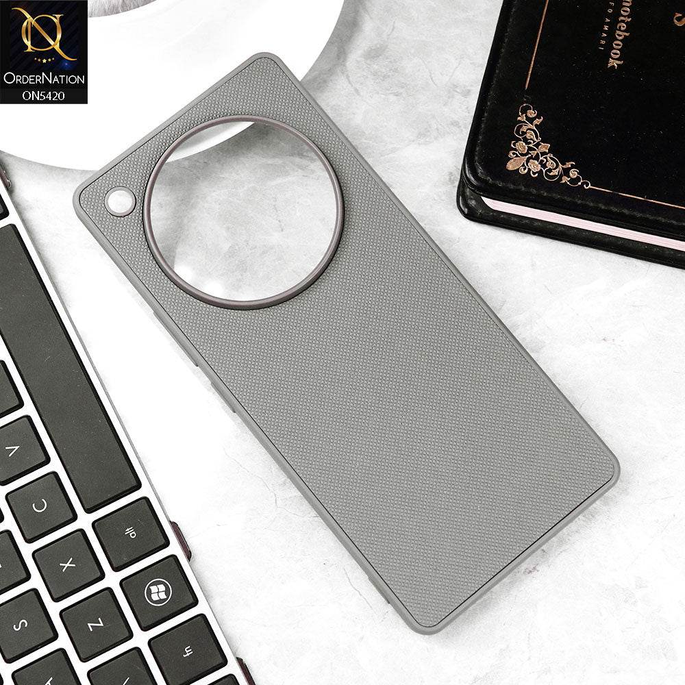 Infinix Zero 40 4G Cover - Gray - New Dotted Leather Texture Soft Borders Case - Futurestore.pk