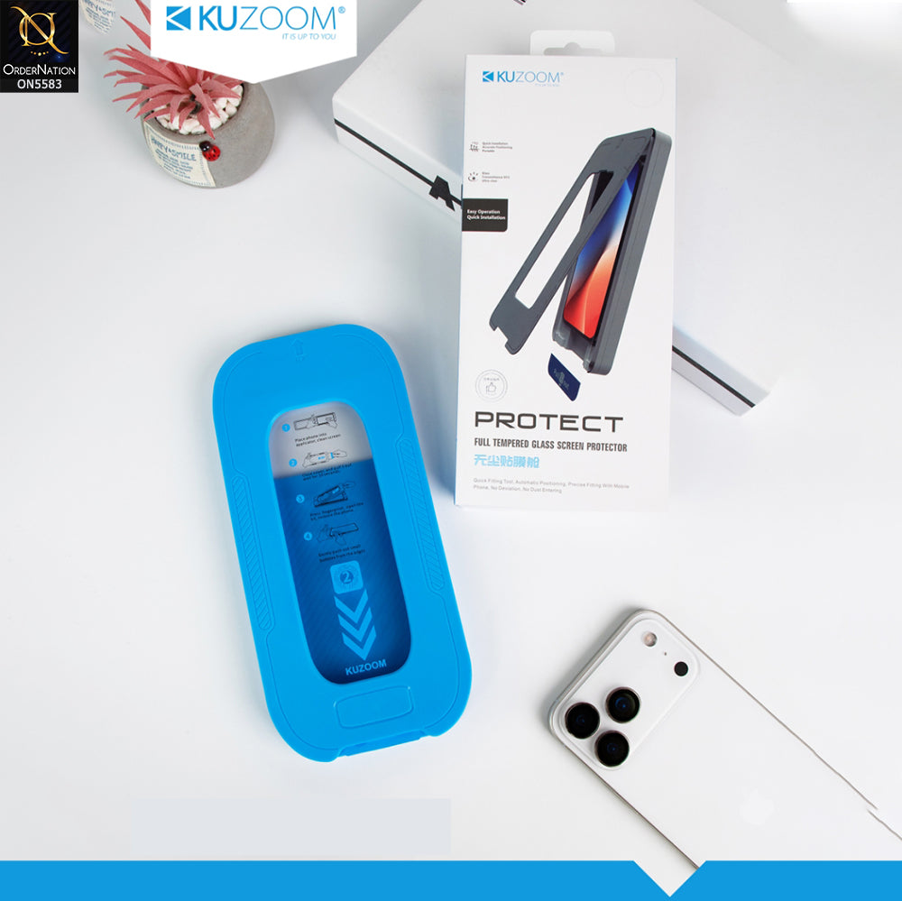 iPhone 17 Pro Max Screen Protector - Transparent - KUZOOM 2 Pack Screen Protector Install kit