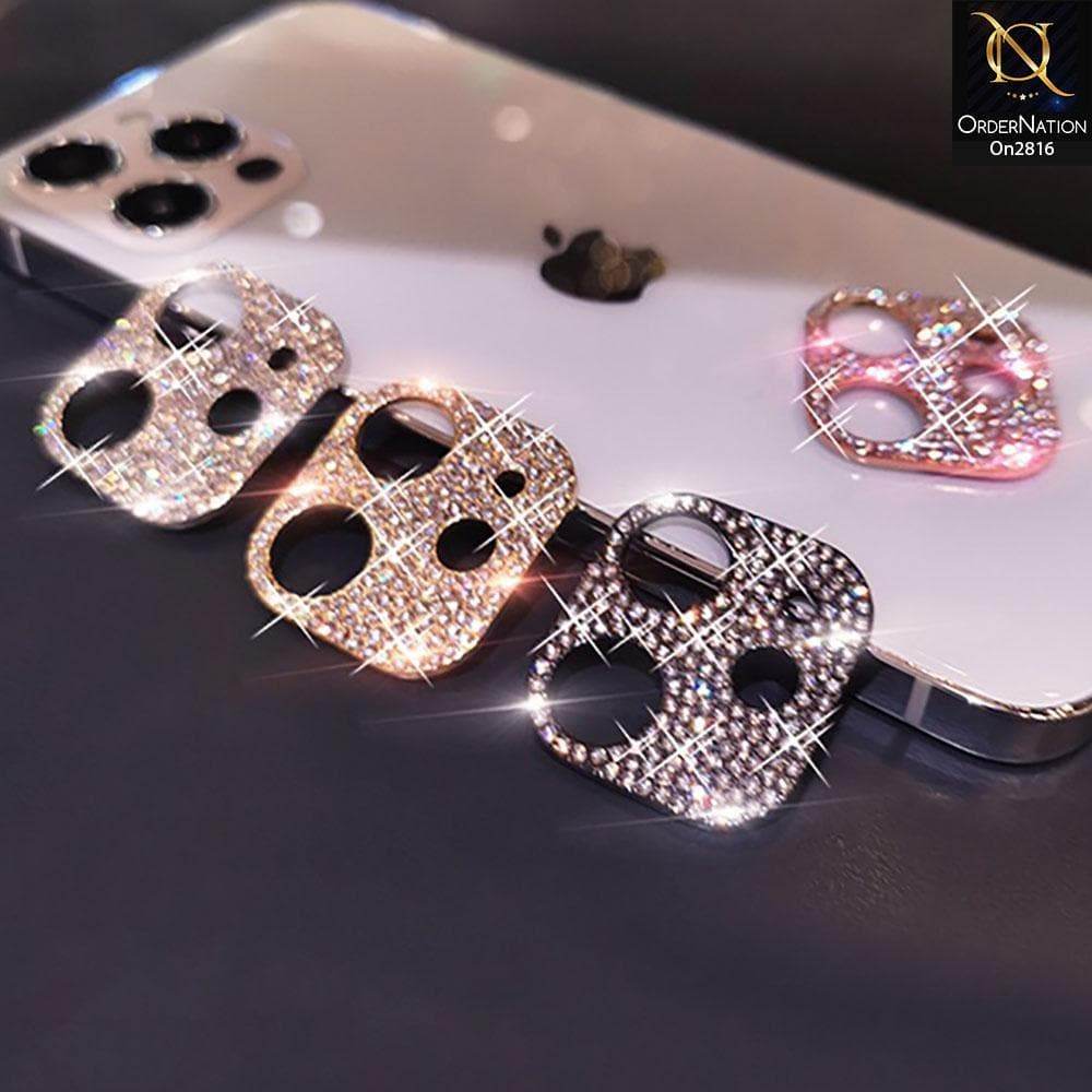 iPhone 13 Protector - New Diamond Rhinestones Inlaid Camera Lens Protective Film - Futurestore.pk