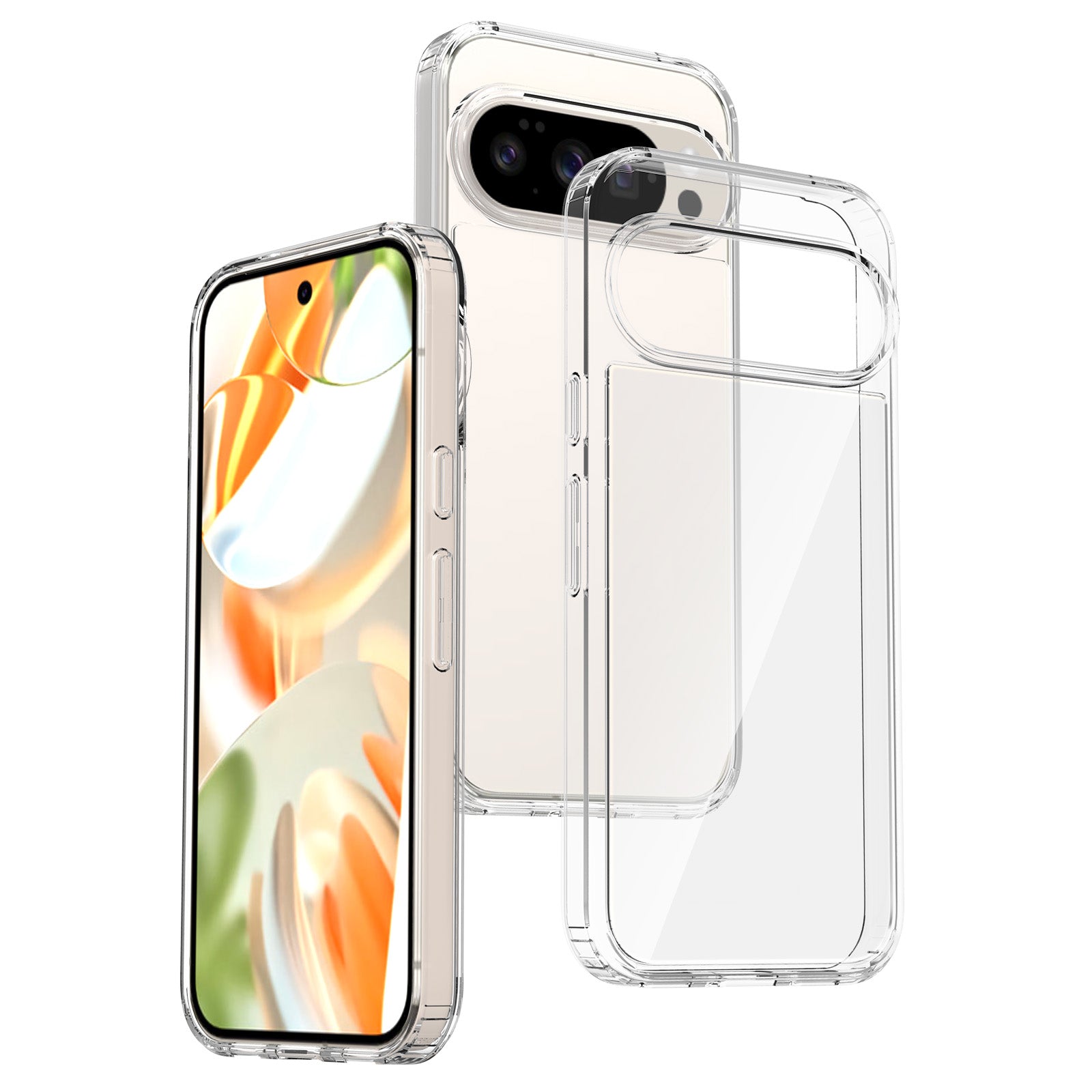 Google Pixel 10 Pro Cover - Transparent - ONation Crystal Series - Premium Quality Clear Case No Yellowing Back With Smart Shockproof Cushions 2_119d3d8c-7e89-4b37-90a9-9f3f89827ca6 Google Pixel 10 Pro