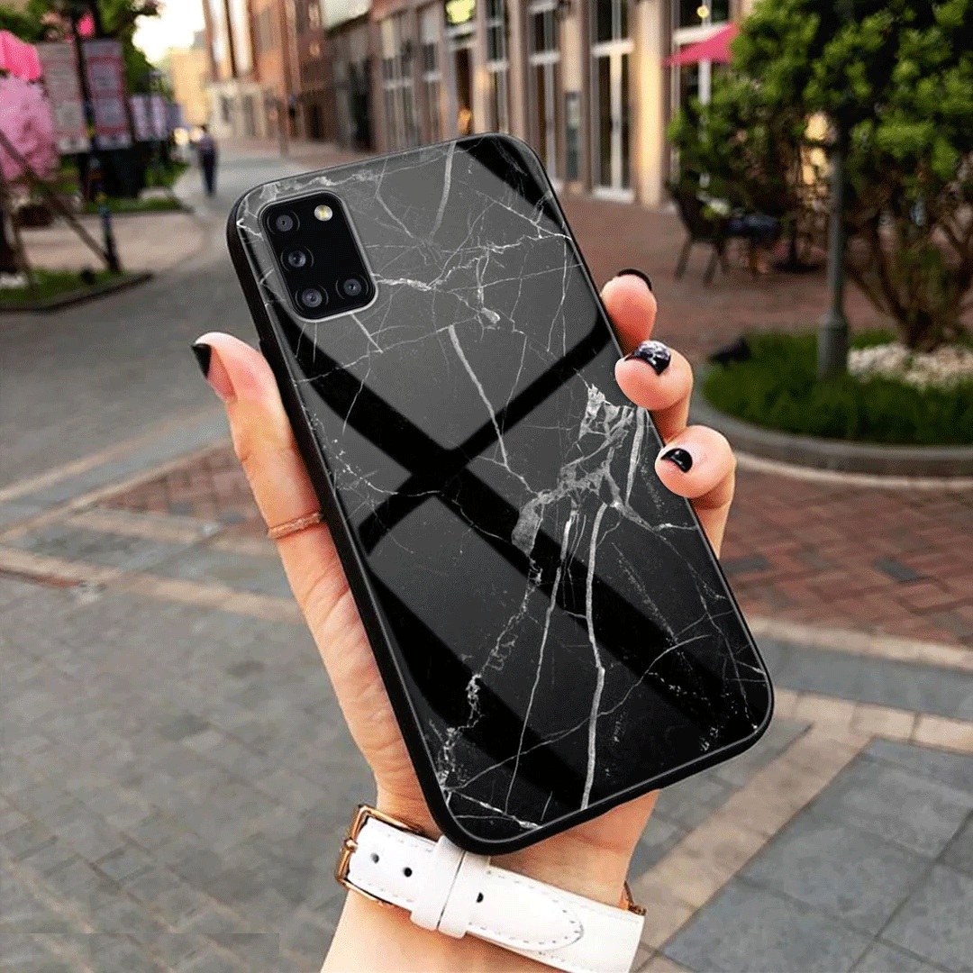 Black Marble Trending Designs Premium Glass Case All Models