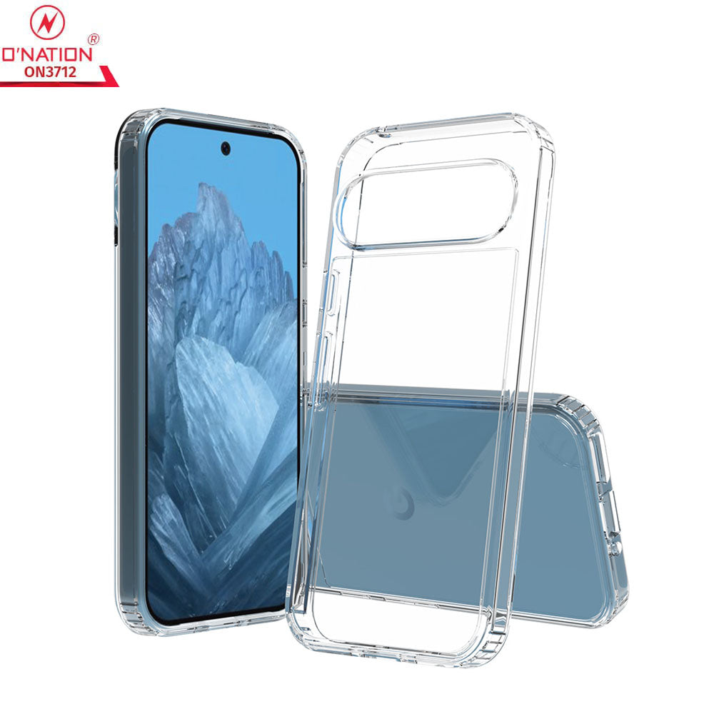 Google Pixel 9 Cover - ONation Crystal Series - Premium Quality Clear Case No Yellowing Back With Smart Shockproof Cushions