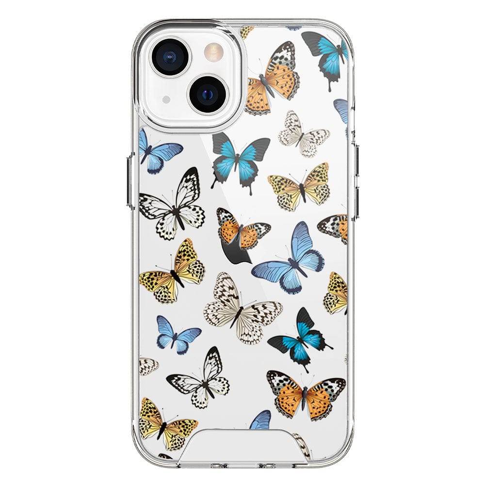 iPhone 13 Cover - O'Nation Butterfly Dreams Series - 9 Designs - Clear Phone Case - Soft Silicon Borders U16