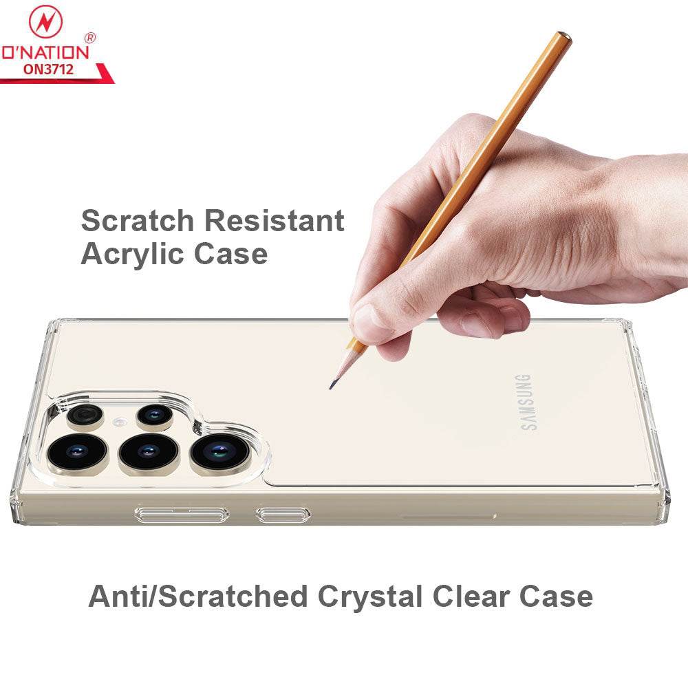 Samsung Galaxy S24 Ultra Cover - ONation Crystal Series - Premium Quality Clear Case No Yellowing Back With Smart Shockproof Cushions - Futurestore.pk