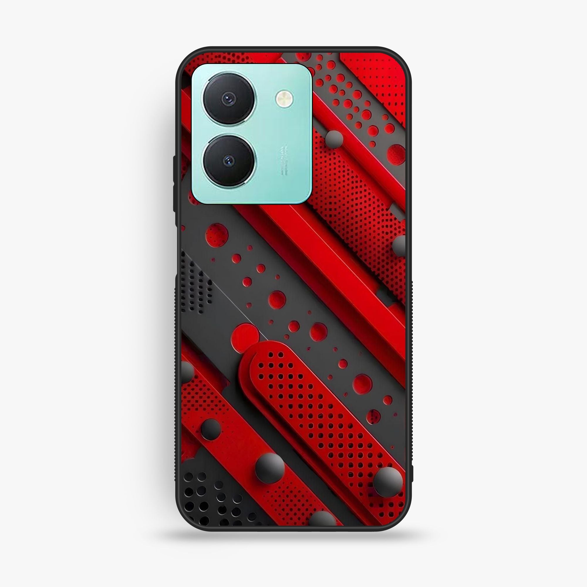 Vivo Y36 Red Tech - Premium Glossy Phone Case
